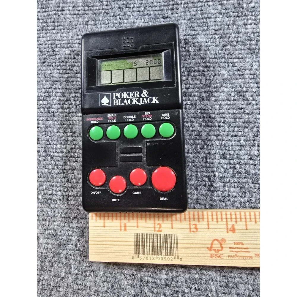 Vintage 1994 Diversified Poker Blackjack Handheld Video Game Tested Working